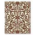 Brown Cream Organic Flowing Swirl Rug