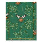 Emerald Green Butterfly Floral Repeat Rug