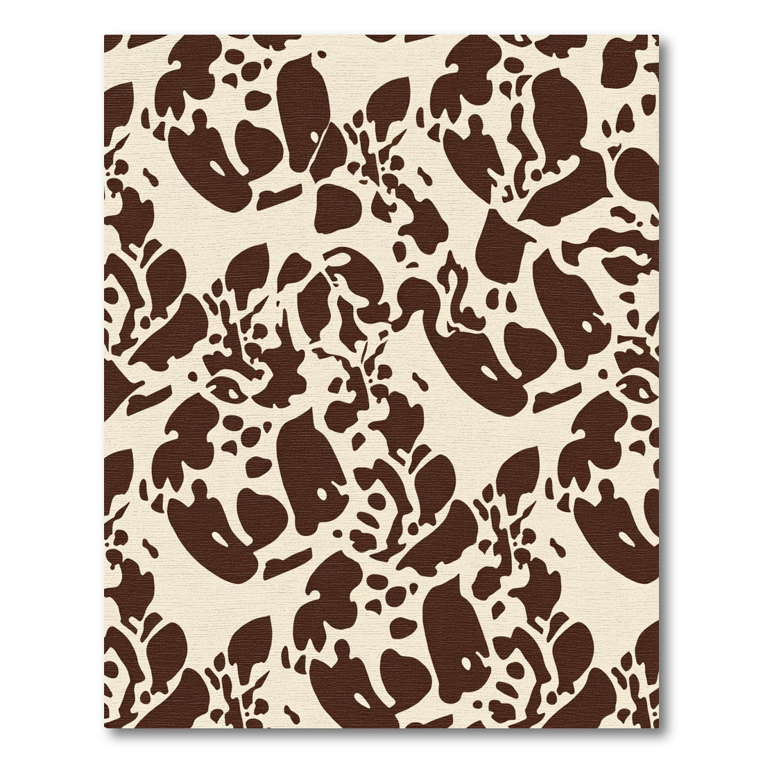 Cream Brown Organic Splatter Rug