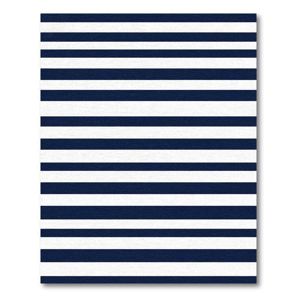 Classic Navy White Horizontal Stripe Rug