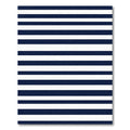 Classic Navy White Horizontal Stripe Rug