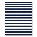 Classic Navy White Horizontal Stripe Rug