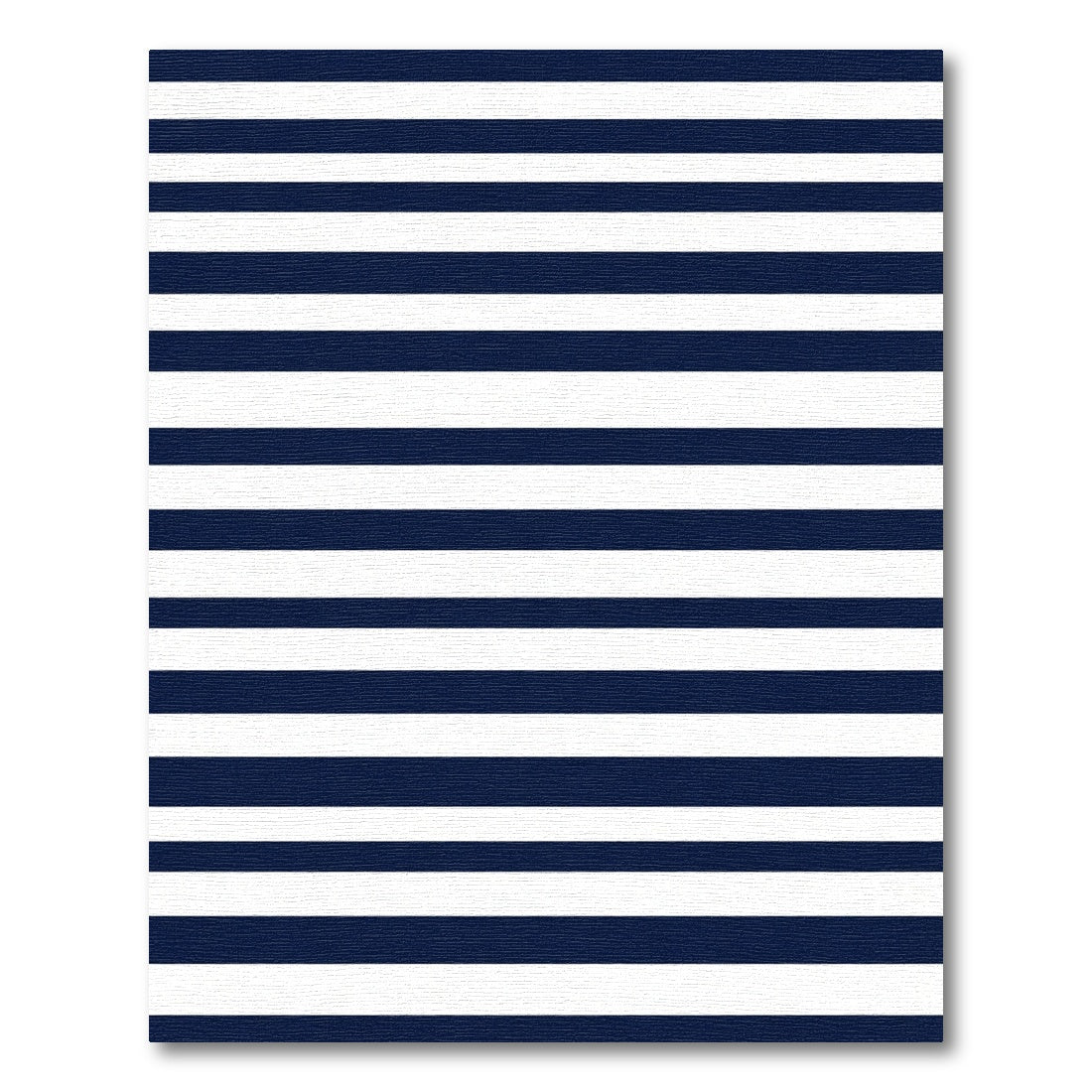 Classic Navy White Horizontal Stripe Rug