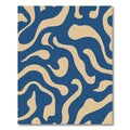 Deep Blue Organic Abstract Waves Rug