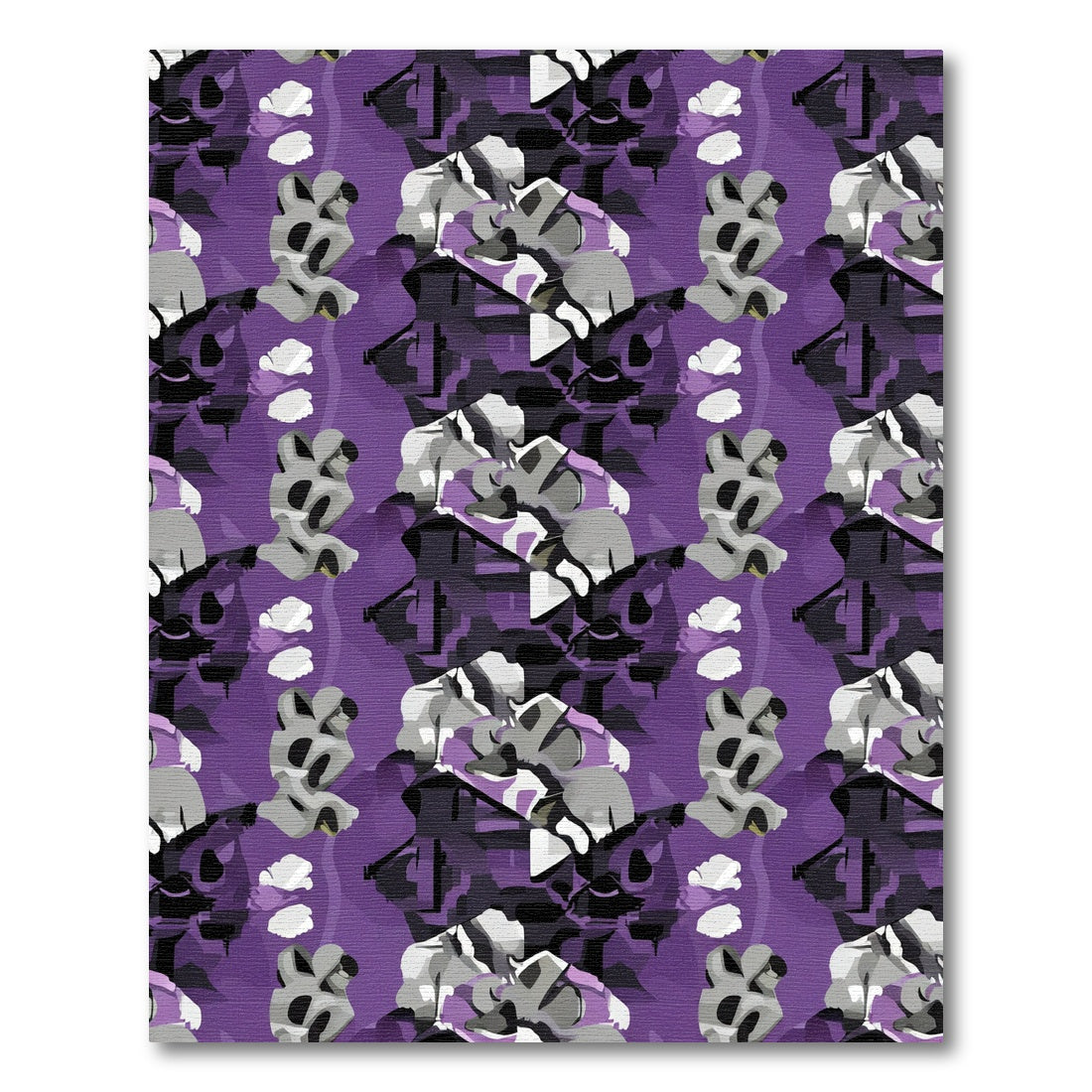 Purple Abstract Graffiti Figure Rug