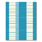 Aqua Blue Stripe Plaid Composite Rug