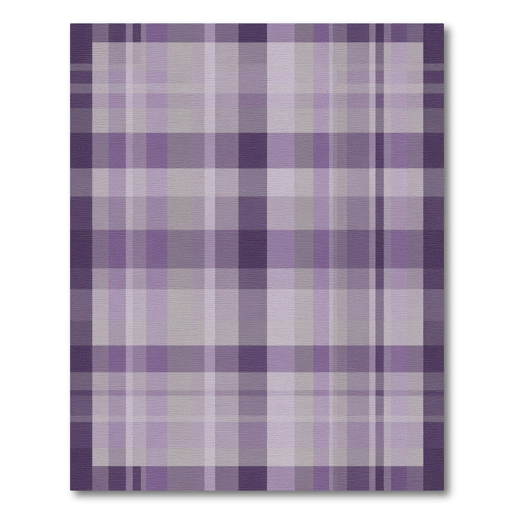 Lavender Hues Plaid Squares Rug