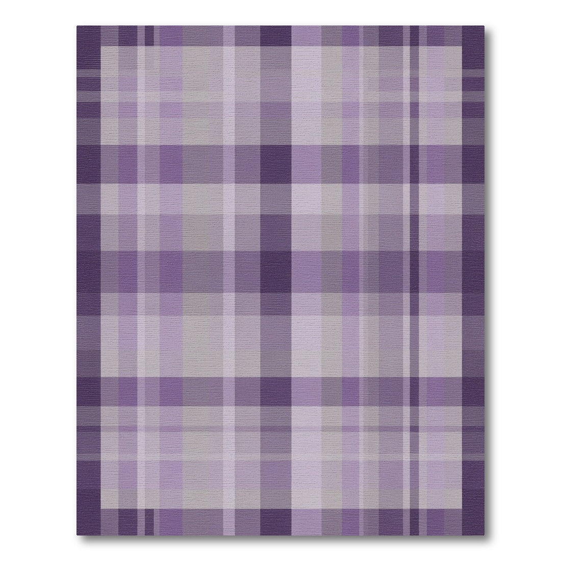Lavender Hues Plaid Squares Rug