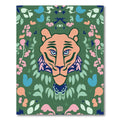 Orange Tiger Floral Woodland Charm Rug
