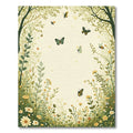 Whimsical Garden Butterflies Meadow Scene Rug