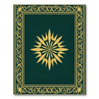 Gold Radiant Burst Bordered Rug