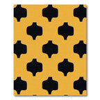 Ochre And Black Quatrefoil Lattice Rug