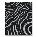 Monochrome Black Gray Zebra Strips Rug