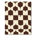 Dark Brown Cream Geometric Archers Rug