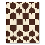 Dark Brown Cream Geometric Archers Rug