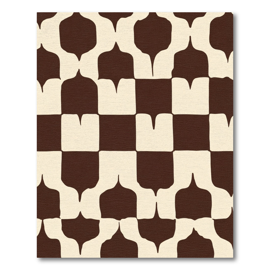 Dark Brown Cream Geometric Archers Rug