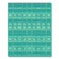 Teal Geometric Interlocking Lines Rug