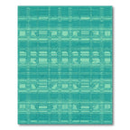 Teal Geometric Interlocking Lines Rug