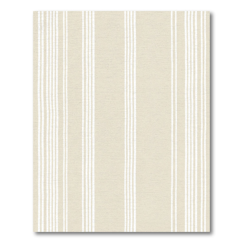 Earthy Beige Hand Drawn Stripe Rug