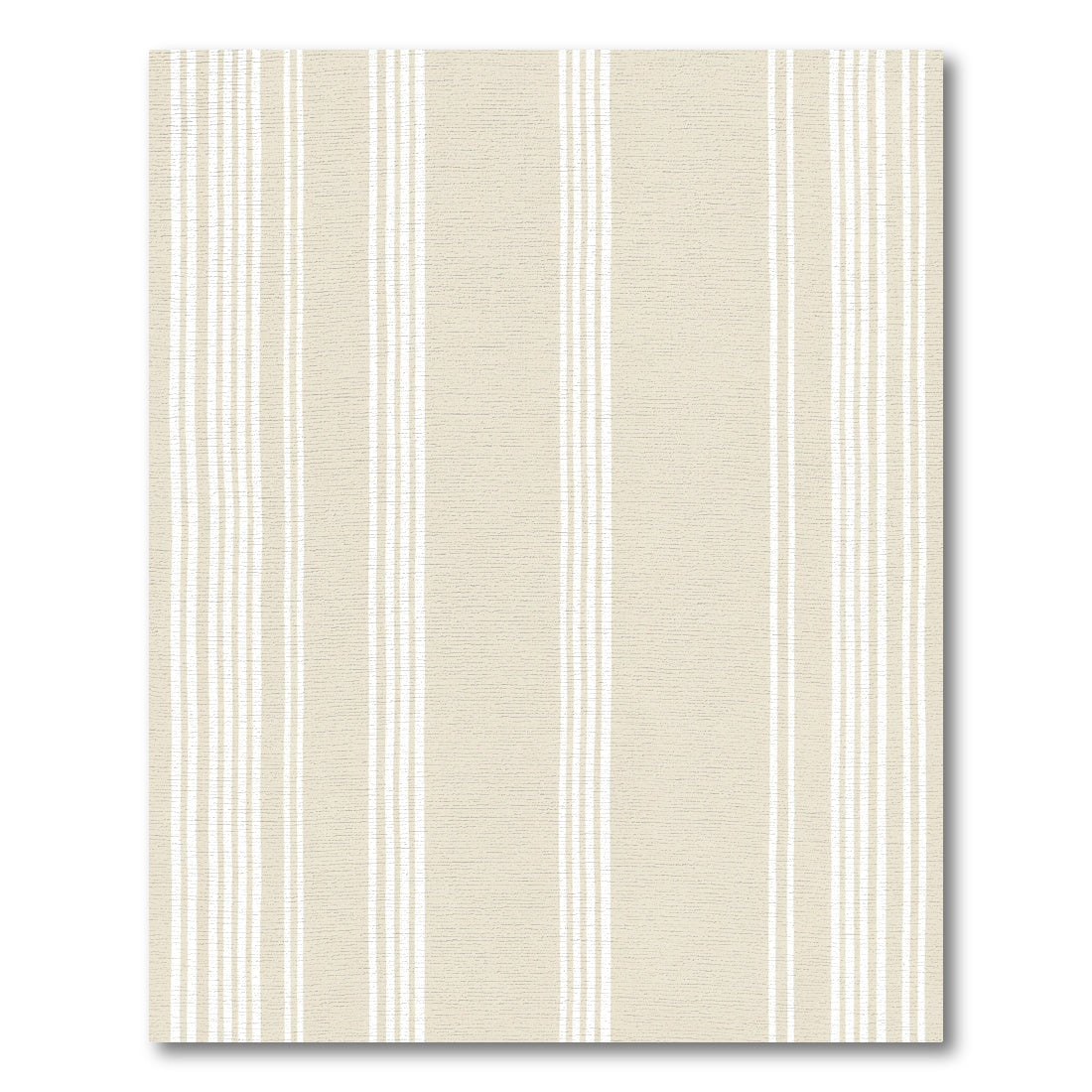 Earthy Beige Hand Drawn Stripe Rug