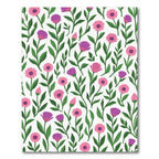 Pink Purple Daisy Floral Garden Rug