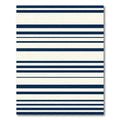 Classic Navy Cream Horizontal Stripe Rug