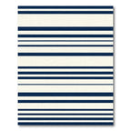 Classic Navy Cream Horizontal Stripe Rug