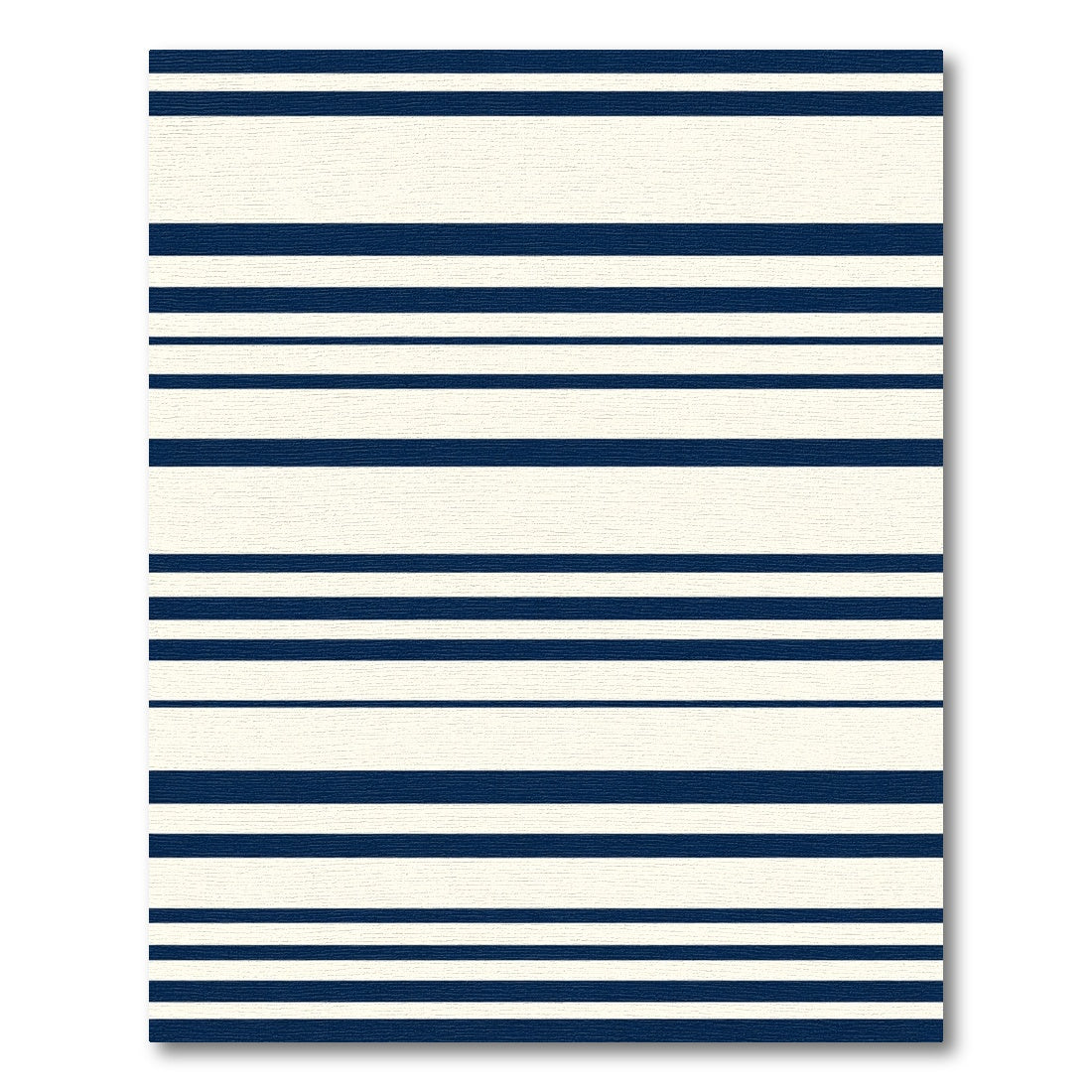 Classic Navy Cream Horizontal Stripe Rug