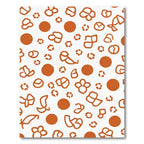 Terracotta Abstract Floral Scatter Rug