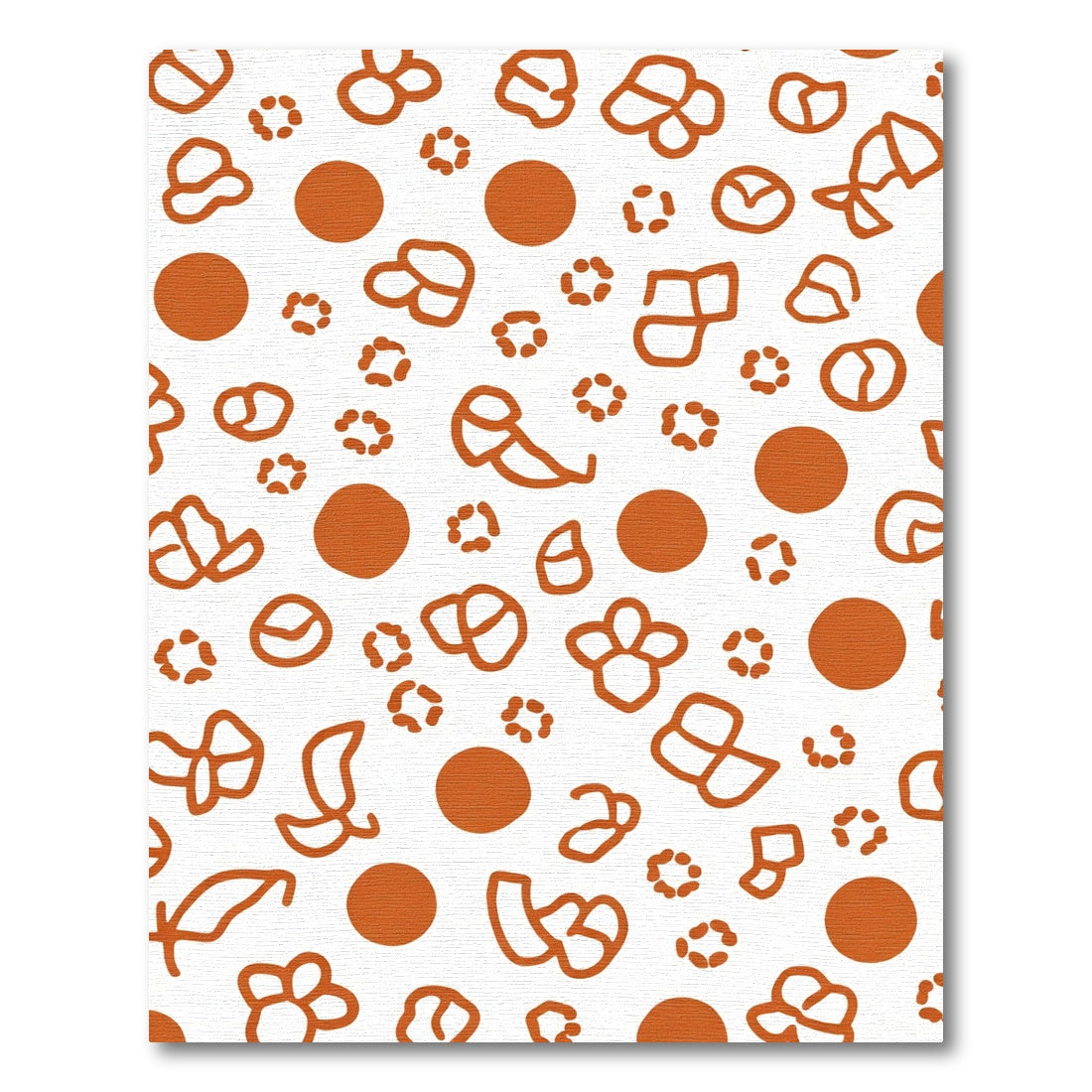 Terracotta Abstract Floral Scatter Rug