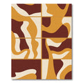 Mid Century Abstract Swirl Mustard Rug