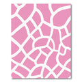 Pink White Organic Shape Network Rug