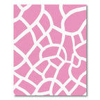 Pink White Organic Shape Network Rug
