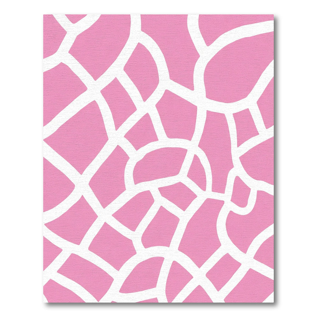 Pink White Organic Shape Network Rug