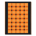 Bold Orange and Black Plaid Rug