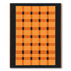 Bold Orange and Black Plaid Rug
