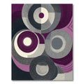 Plum Abstract Concentric Circles Rug