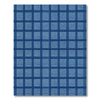 Indigo Blue Plaid Squares Rug