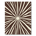 Radiating Sunburst Brown Cream Rug