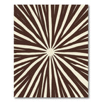Radiating Sunburst Brown Cream Rug