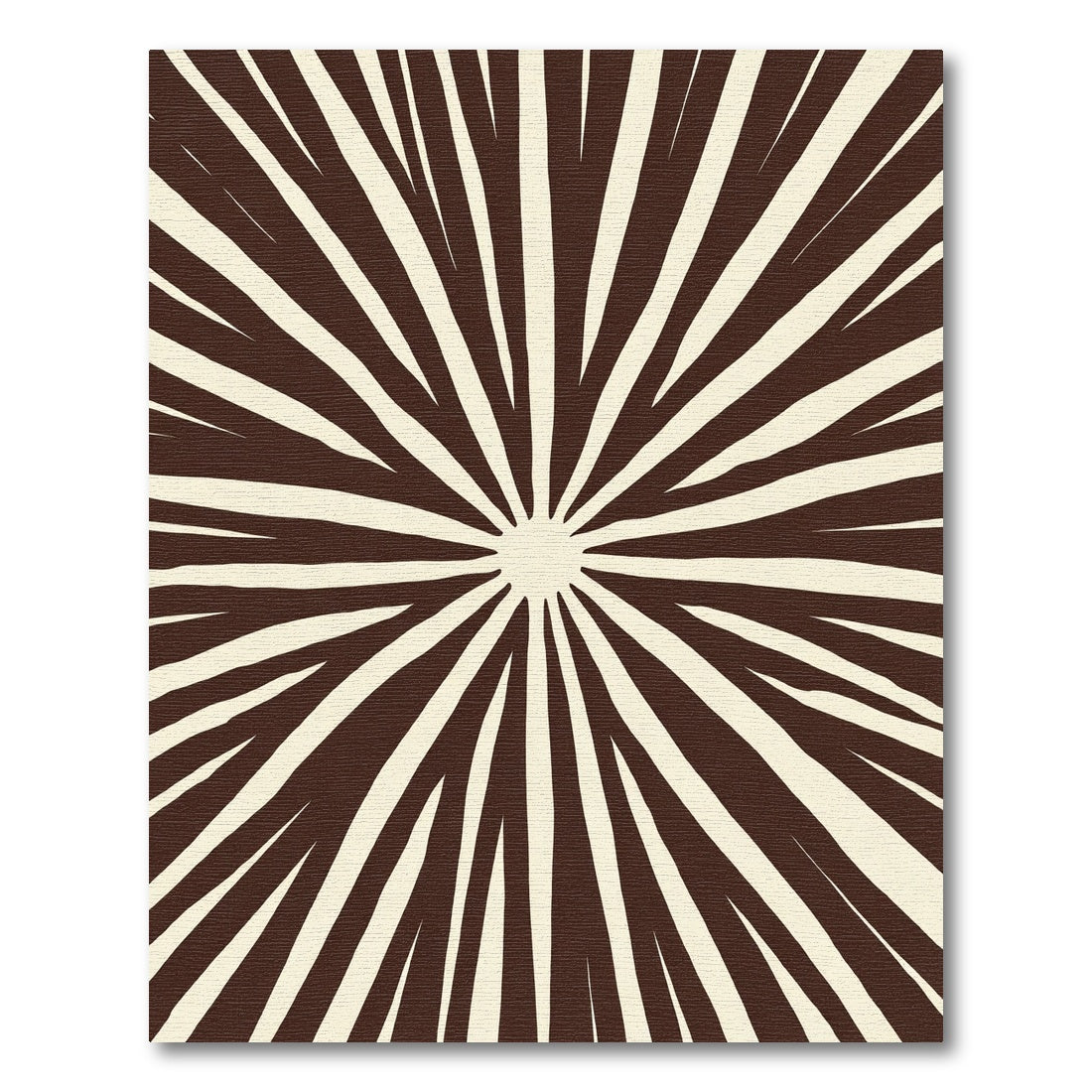 Radiating Sunburst Brown Cream Rug