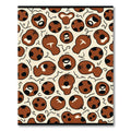 Brown Ochre Playful Figures Random Layout Rug