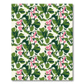 Whimsical Pink Flower Garden Foliage Rug
