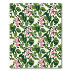 Whimsical Pink Flower Garden Foliage Rug