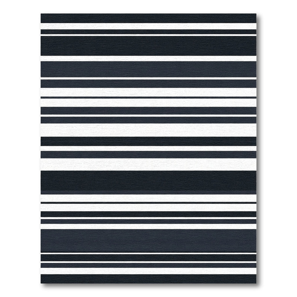 Sophisticated Charcoal Stripe Sequence Rug