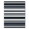 Sophisticated Charcoal Stripe Sequence Rug