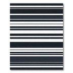 Sophisticated Charcoal Stripe Sequence Rug