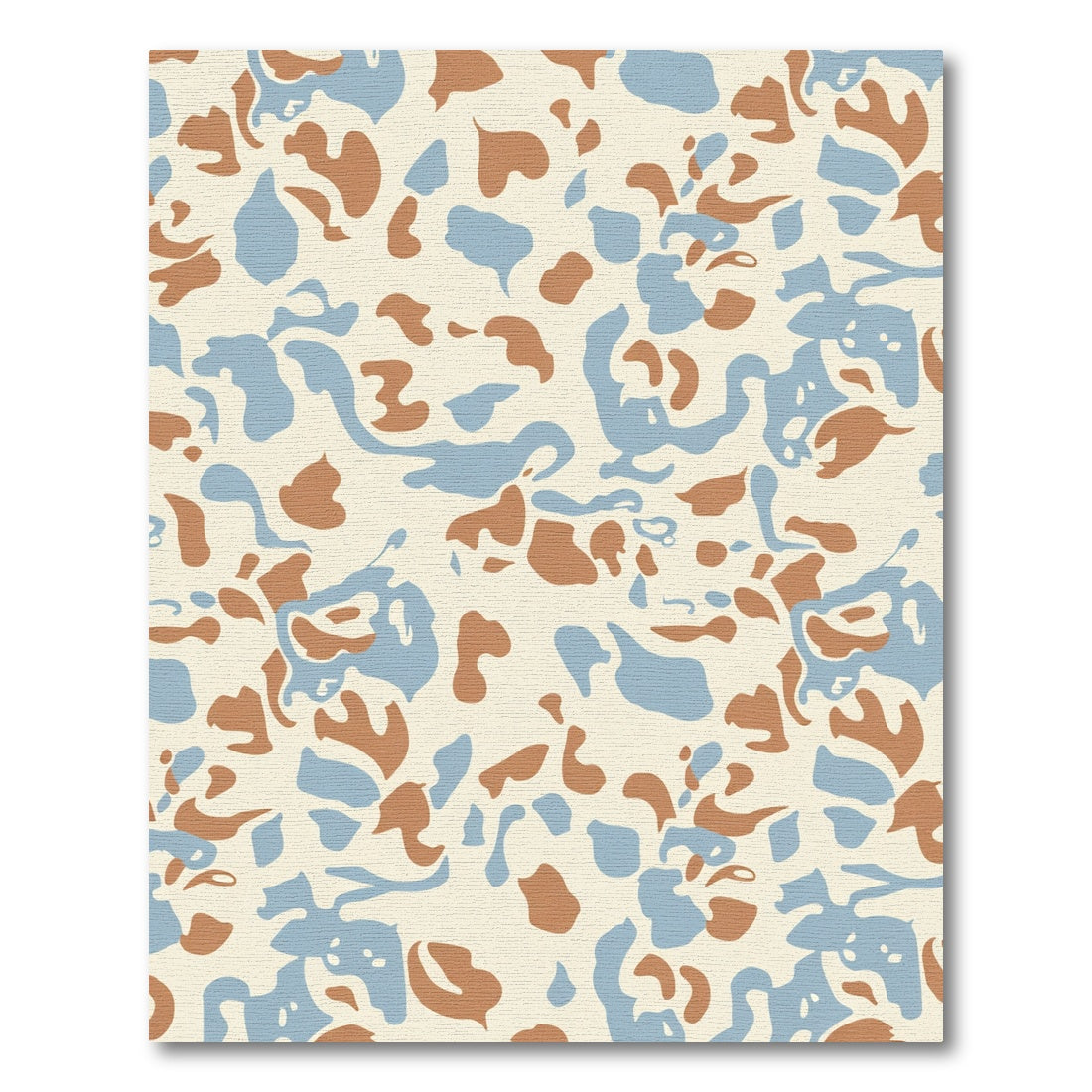 Camouflage Abstract Brown Blue Organic Rug