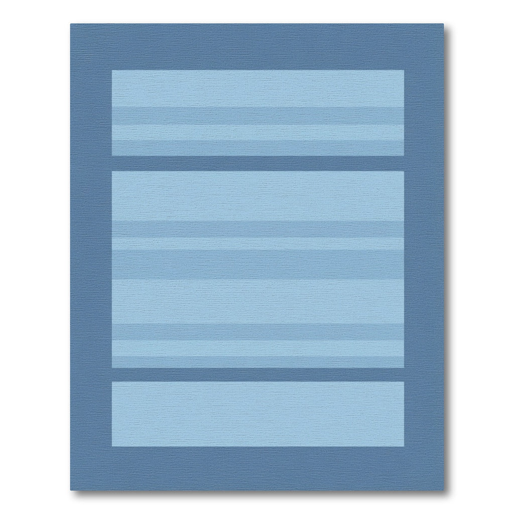 Subtle Blue Gradient Block Rug