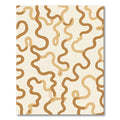Earthy Tan Wavy Stripe Rug